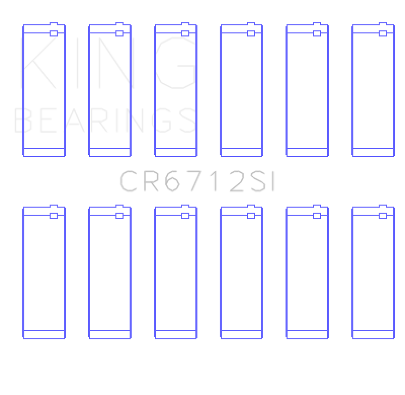 King Engine Bearings Ford V6 Triton/Ohv (Size +0.75mm) Connecting Rod Bearing Set (view 2)