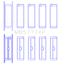 King Engine Bearings Dart LS Next Block (Size STD) Performance Main Bearing Set