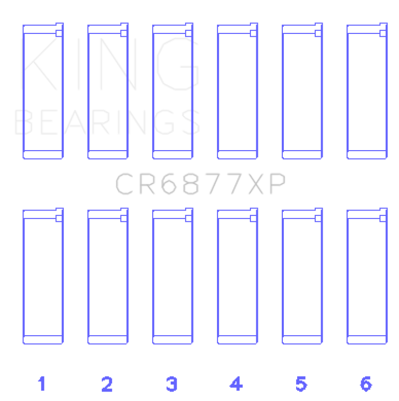 King Engine Bearings BMW S54B32 3.2L Performance Rod Bearing Set - Size STD (view 3)