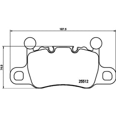 Brembo 20-21 Porsche 911/Panamera/Cayman/718 Cayman/718 Spyder Rear Low-Met Brake Pad