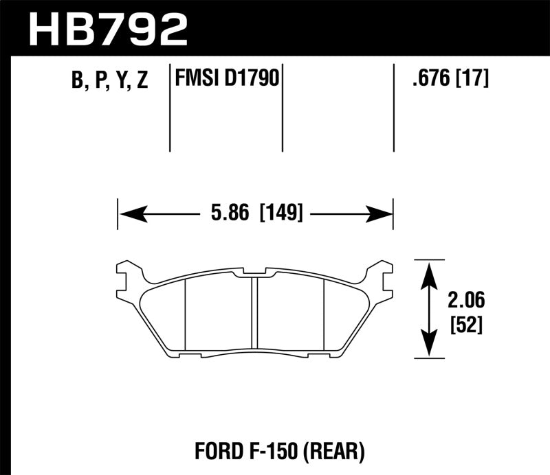 Hawk 15-20 Ford F-150 Rear DTC-60 Brake Pads Main image