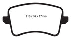 EBC 09-11 Audi A4 2.0 Turbo Greenstuff Rear Brake Pads (view 5)