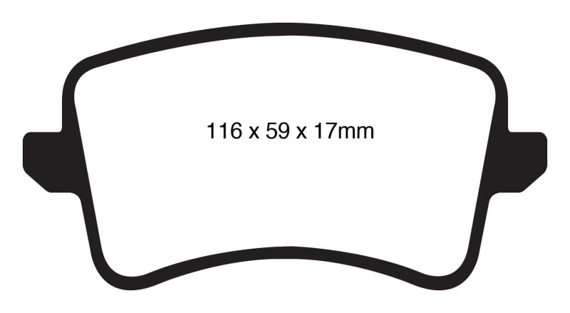 EBC 09-11 Audi A4 2.0 Turbo Yellowstuff Rear Brake Pads (view 5)
