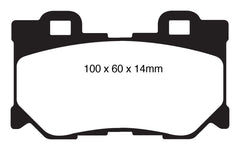 EBC 08-15 Infiniti G37 3.7 Greenstuff Rear Brake Pads