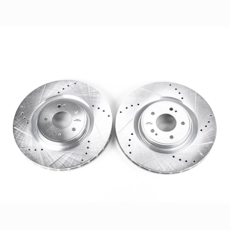 Power Stop 2008 Mitsubishi Lancer Front Evolution Drilled & Slotted Rotors - Pair Main image
