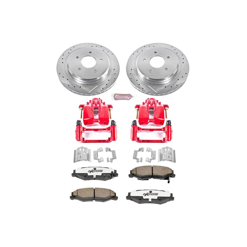 Power Stop 04-09 Cadillac XLR Rear Z26 Street Warrior Brake Kit w/Calipers Main image