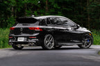 MBRP 2022 Volkswagen Golf R MK8 T304 Stainless Steel 3in Cat-Back, Quad Rear Exit- Carbon Fiber Tip (view 4)