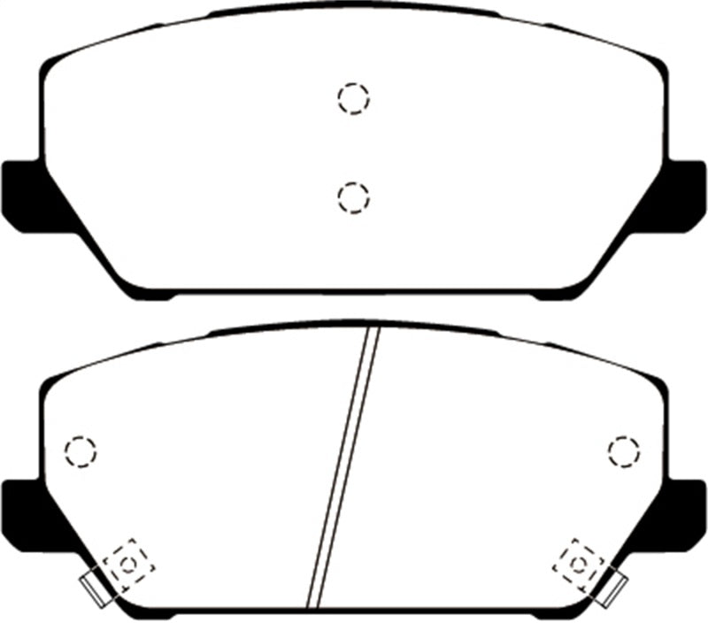 EBC 2019+ Hyundai Veloster N (2nd Gen) 2.0L Turbo Yellowstuff Front Brake Pads Main image
