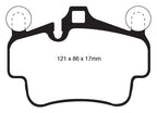 EBC 07-08 Porsche 911 (997) (Cast Iron Rotor only) 3.6 Carrera 2 Redstuff Front Brake Pads (view 11)