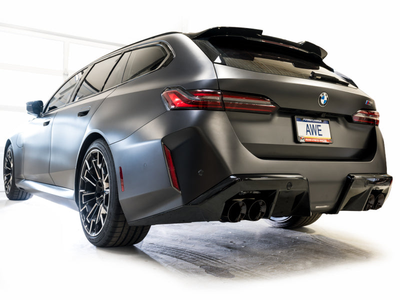 AWE Tuning BMW G90/G99 M5 Track Edition Cat-Back Exhaust - Diamond Black Tips (view 13)