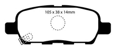 EBC 08-13 Infiniti EX35 3.5 Ultimax2 Rear Brake Pads