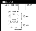 Hawk 12-17 BMW M6 / 14-17 BMW M6 Gran Coupe / 13-16 BMW M5 HPS 5.0 Rear Brake Pads (view 4)