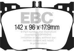 EBC 2017+ Mercedes-Benz E300 (W213) 2.0L Turbo Ultimax2 Front Brake Pads