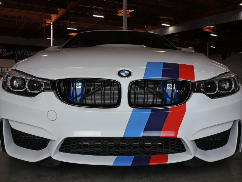 aFe Magnum FORCE Dynamic Air Scoop 15-18 BMW M3/15-20 M4 - Blue (view 3)