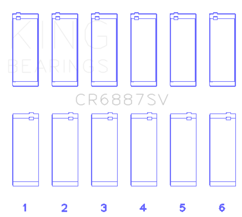 King Engine Bearings BMW B58B30A Performance Rod Bearing Set (view 2)