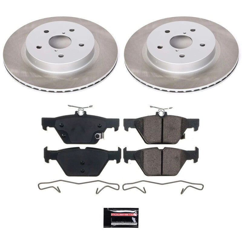 Power Stop 16-20 Subaru WRX Rear Semi-Coated Rotor Kit Main image
