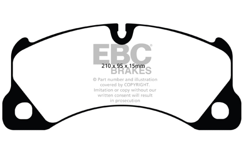 EBC 10+ Porsche Cayenne 3.0 Supercharged Hybrid Extra Duty Front Brake Pads (view 3)