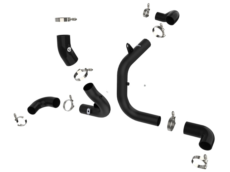 aFe BladeRunner 15-20 VW GTI (MKVII) L4-2.0L (t) Aluminum Hot and Cold Charge Pipe Kit Black (view 8)