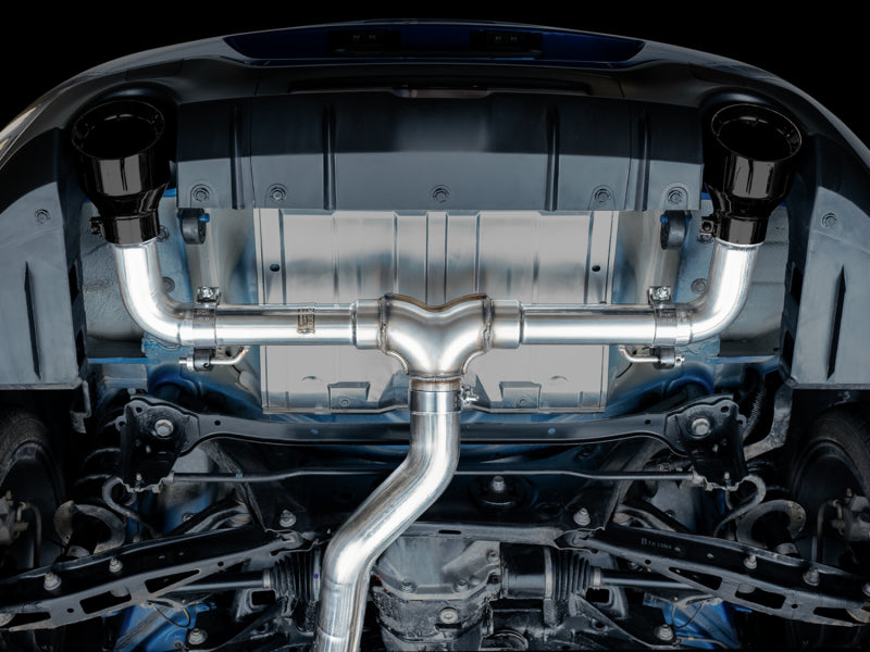 AWE Tuning Subaru BRZ / Toyota GR86 / Toyota 86 Track Edition Cat-Back Exhaust- Diamond Black Tips (view 5)