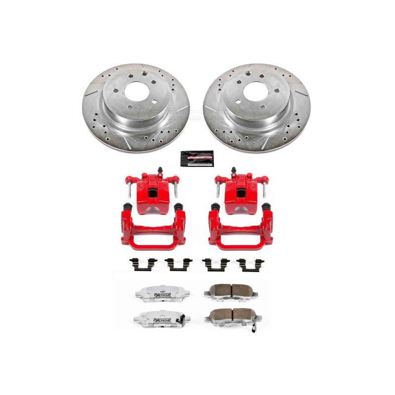 Power Stop 05-08 Infiniti G35 Rear Z26 Street Warrior Brake Kit w/Calipers Main image