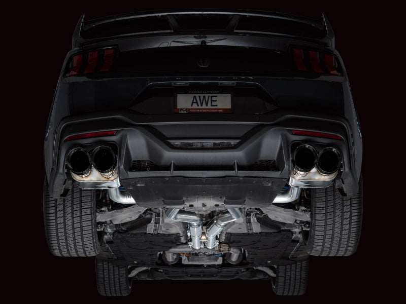 AWE 2024 Ford Mustang Dark Horse S650 RWD SwitchPath Cat-Back Exhaust w/ Quad Diamond Black Tips (view 7)