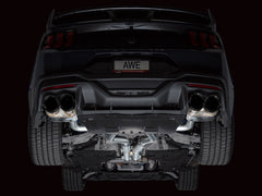 AWE 2024 Ford Mustang Dark Horse S650 RWD SwitchPath Cat-Back Exhaust w/ Quad Diamond Black Tips