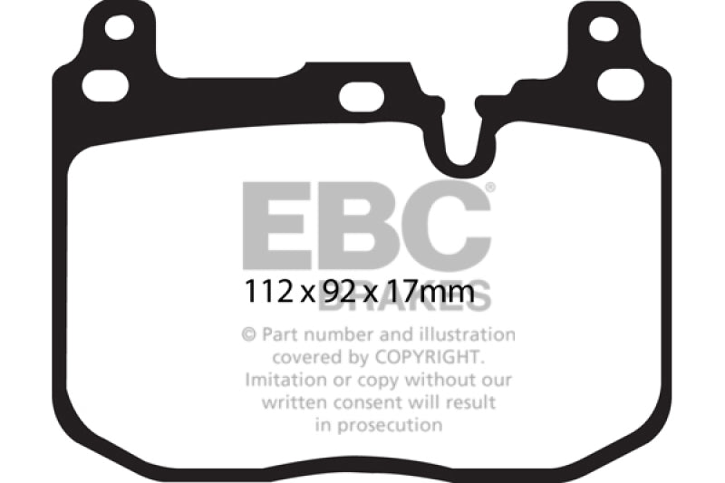 EBC 14+ BMW i8 1.5 Turbo/Electric Yellowstuff Front Brake Pads (view 4)