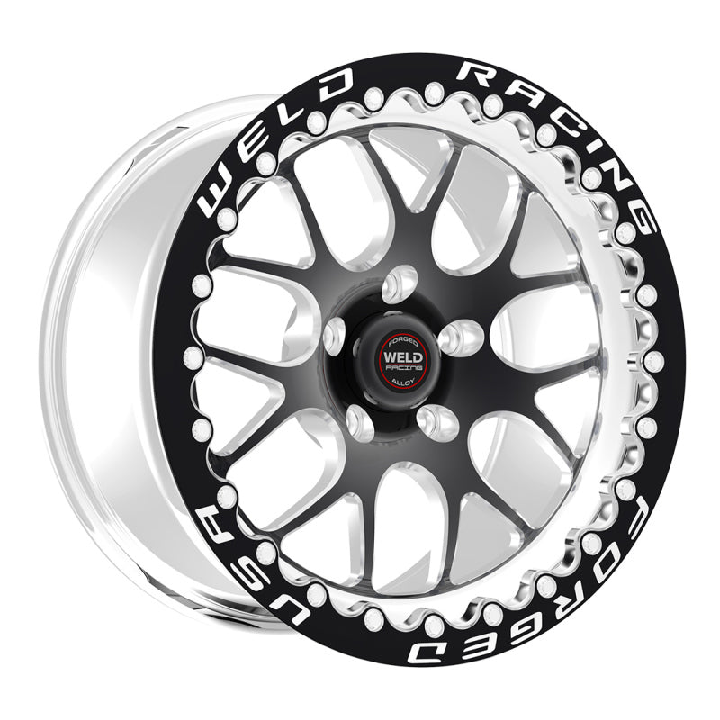 Weld S77 17x10 / 5x115mm BP / 6.7in. BS Black Wheel (High Pad) - Black Single Beadlock MT Main image