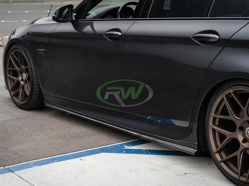 BMW F10 F11 3D Style CF Side Skirt Extensions