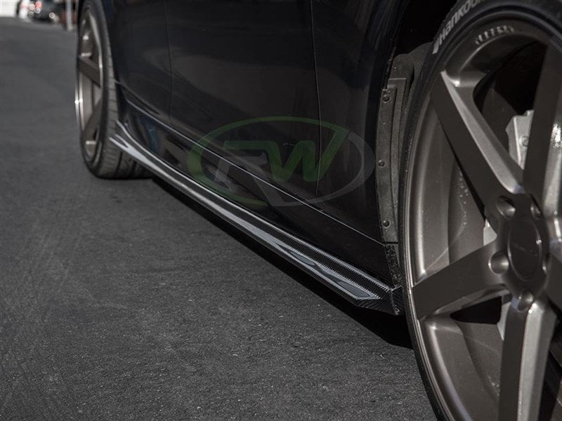 BMW F10 F11 3D Style CF Side Skirt Extensions
