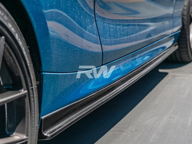 BMW F22 F23 Carbon Fiber Side Skirt Extensions Secondary image