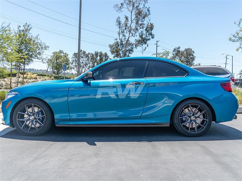 BMW F22 F23 Carbon Fiber Side Skirt Extensions