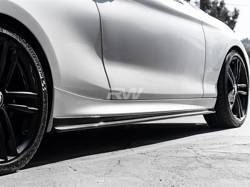BMW F22 F23 Carbon Fiber Side Skirt Extensions