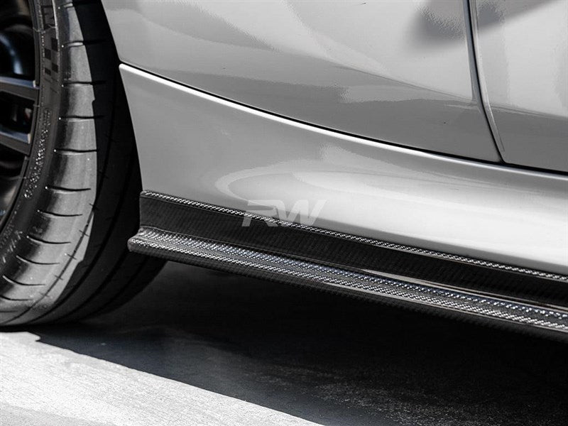 BMW F22 F23 Carbon Fiber Side Skirt Extensions