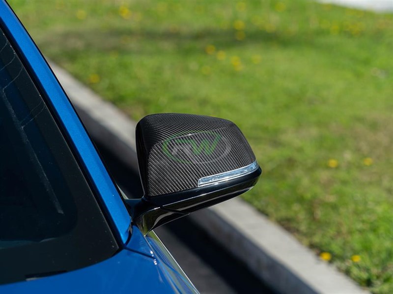 BMW F22 F30 F32 F87 Carbon Fiber Mirror Caps Secondary image