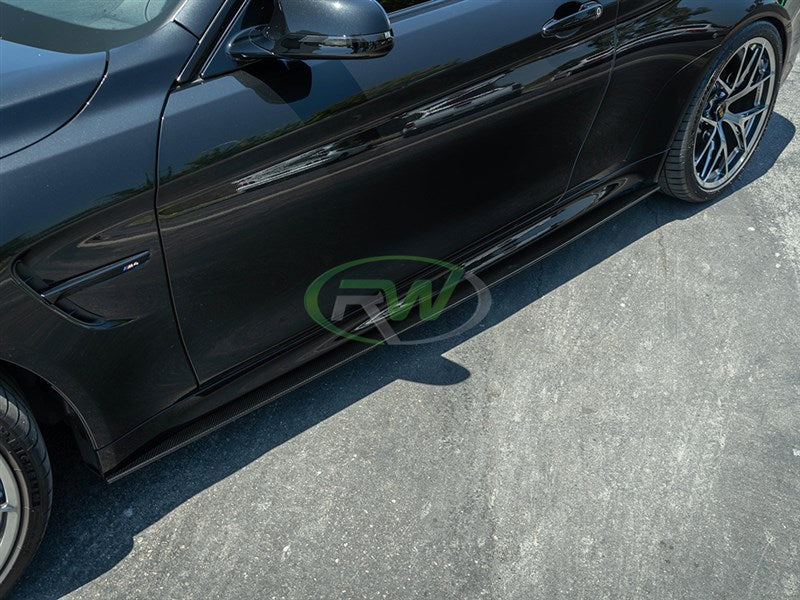 BMW F82 F83 M4 CF Side Skirt Extensions Secondary image