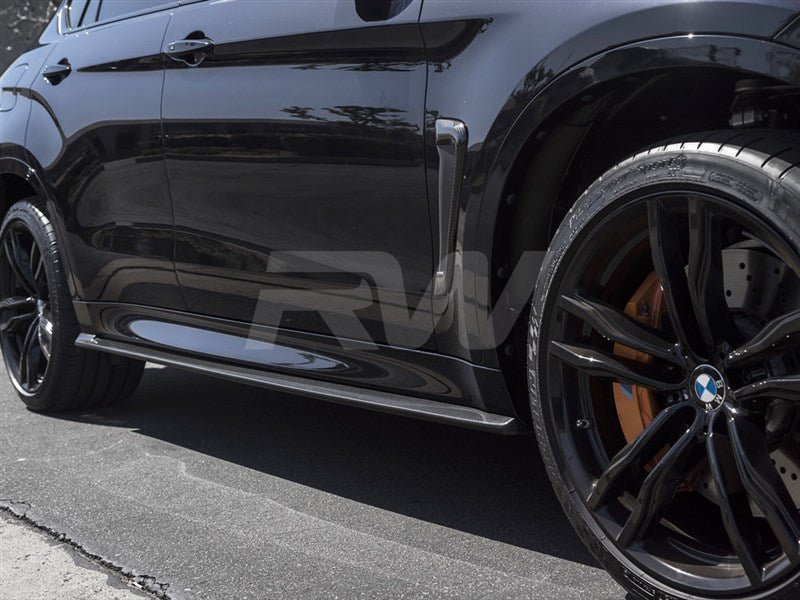 BMW F16 X6 F86 X6M CF Side Skirt Extensions