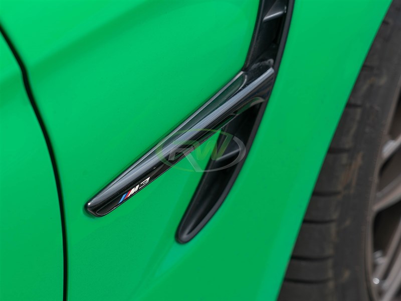 BMW F80 F82 F83 M3 M4 Gloss Black Fender Trim Secondary image