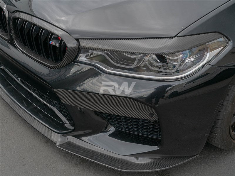 BMW F90 M5 CF Upper Bumper Splitters 18-20