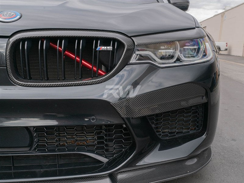 BMW F90 M5 CF Upper Bumper Splitters 18-20