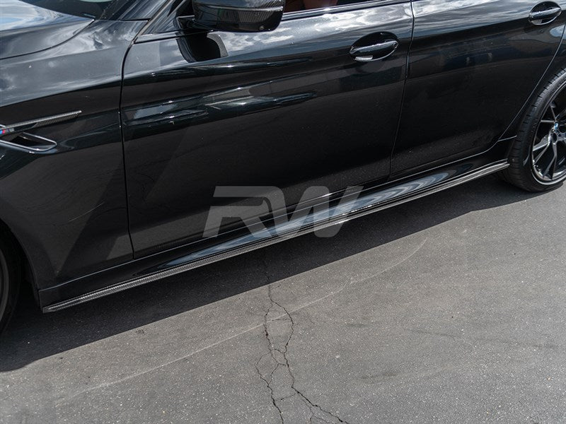 BMW G30 F90 3D Style CF Side Skirt Extensions