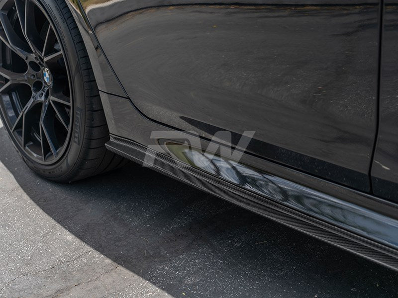 BMW G30 F90 3D Style CF Side Skirt Extensions