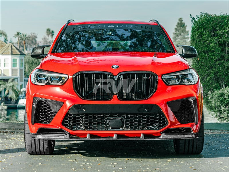 BMW F95 X5M RWS Carbon Fiber Front Lip Spoiler