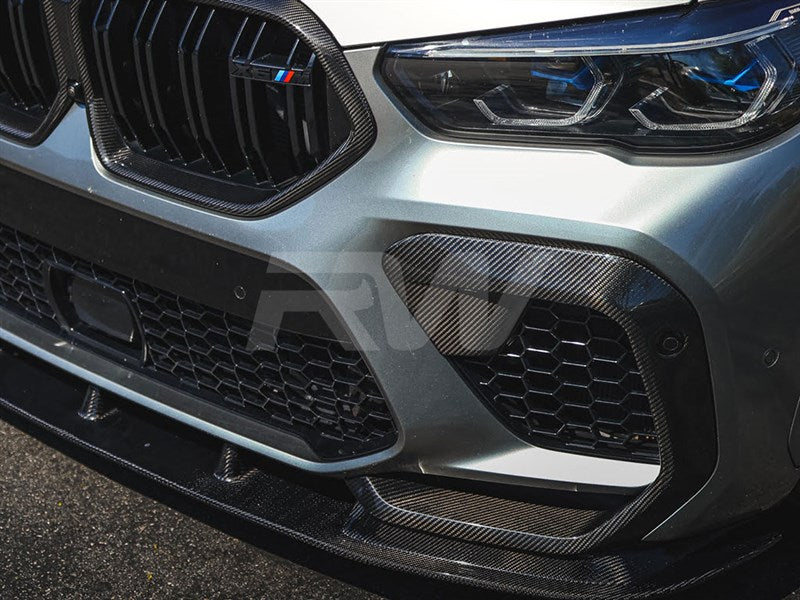 BMW F96 X6M CF Upper Bumper Splitters