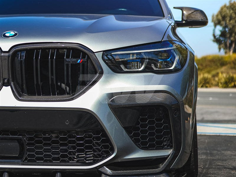 BMW F96 X6M CF Upper Bumper Splitters