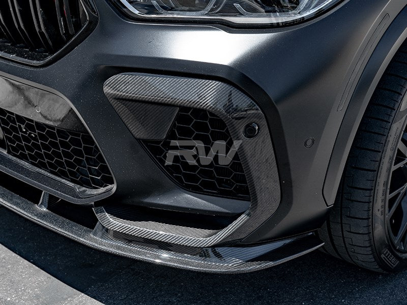 BMW F96 X6M CF Upper Bumper Splitters