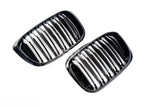 BMW G01 X3 G02 X4 Pre-LCI Dual-Slats Gloss Black Grilles