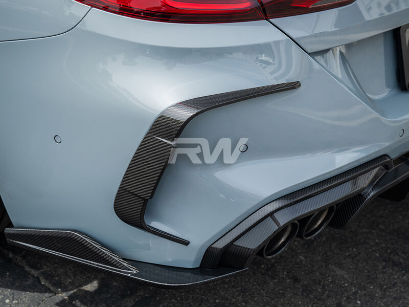 BMW F93 M8 Carbon Fiber Rear Bumper Trims