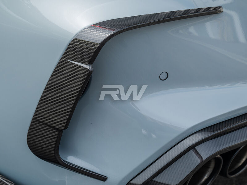 BMW F93 M8 Carbon Fiber Rear Bumper Trims