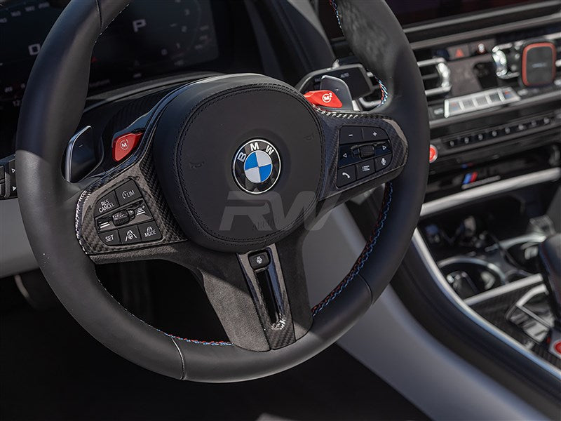 BMW 8 Series M8 CF Alcantara Steering Trim Secondary image